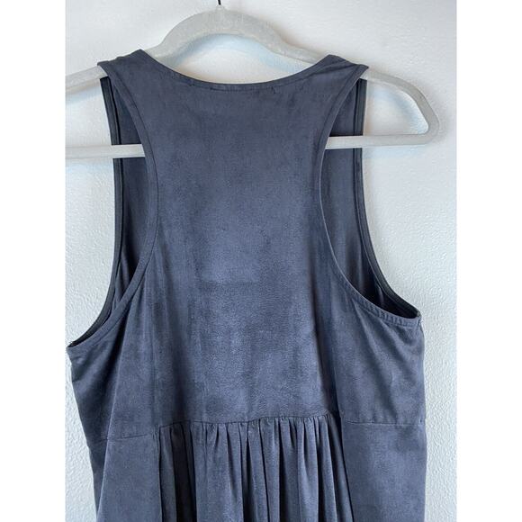 MINKPINK Sz M Black Empire Waist Laser Cut Sleeveless Racerback Dress - Picture 8 of 10